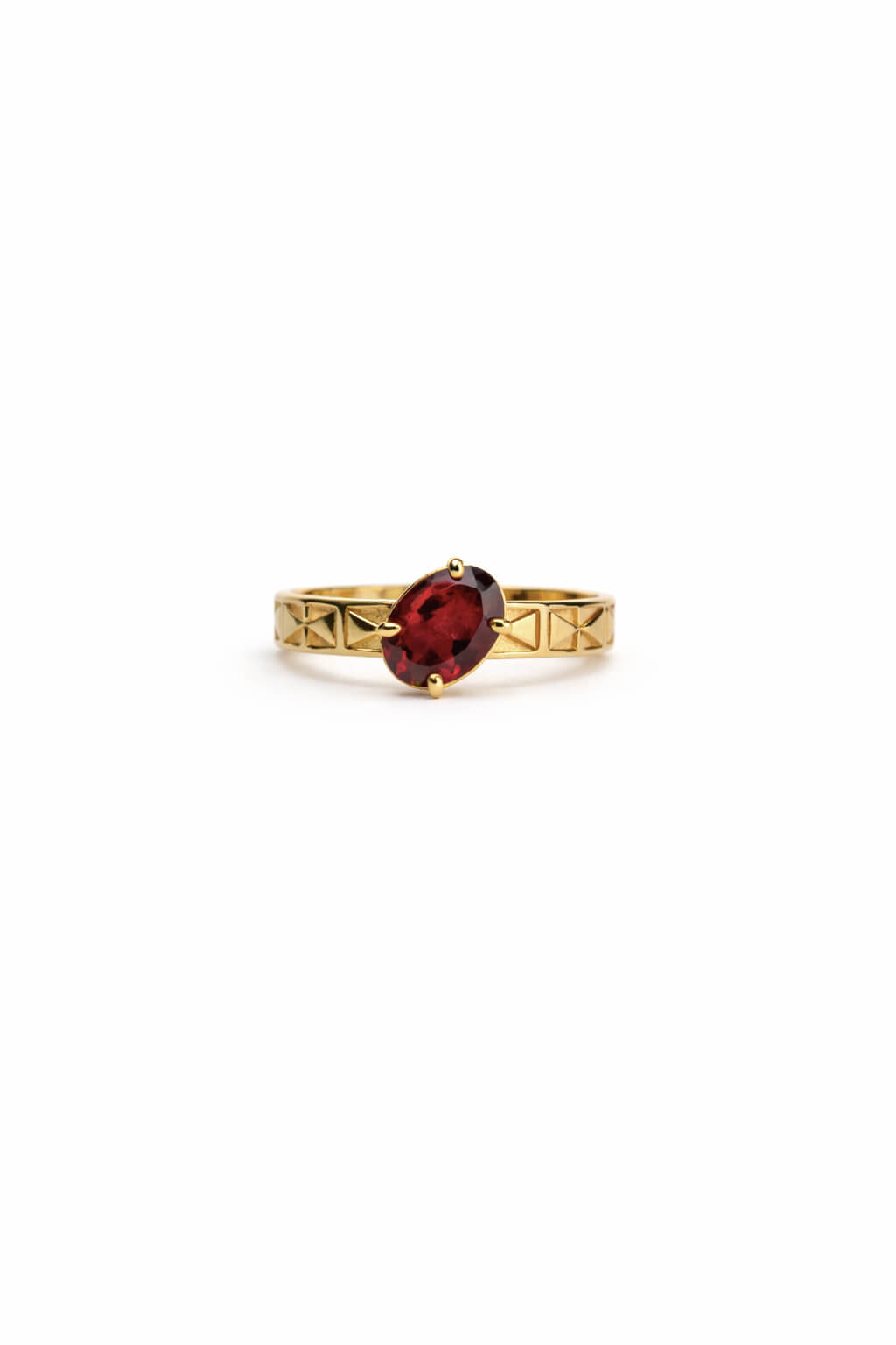 Anello Anamorfosi Argento placcato oro 1
