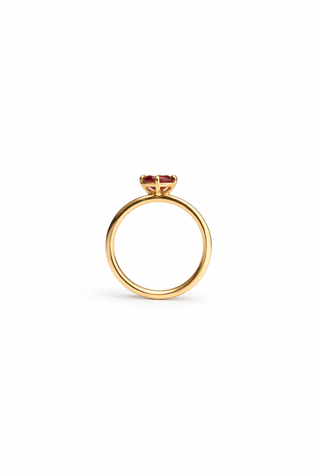 Anello Anamorfosi Argento placcato oro 3