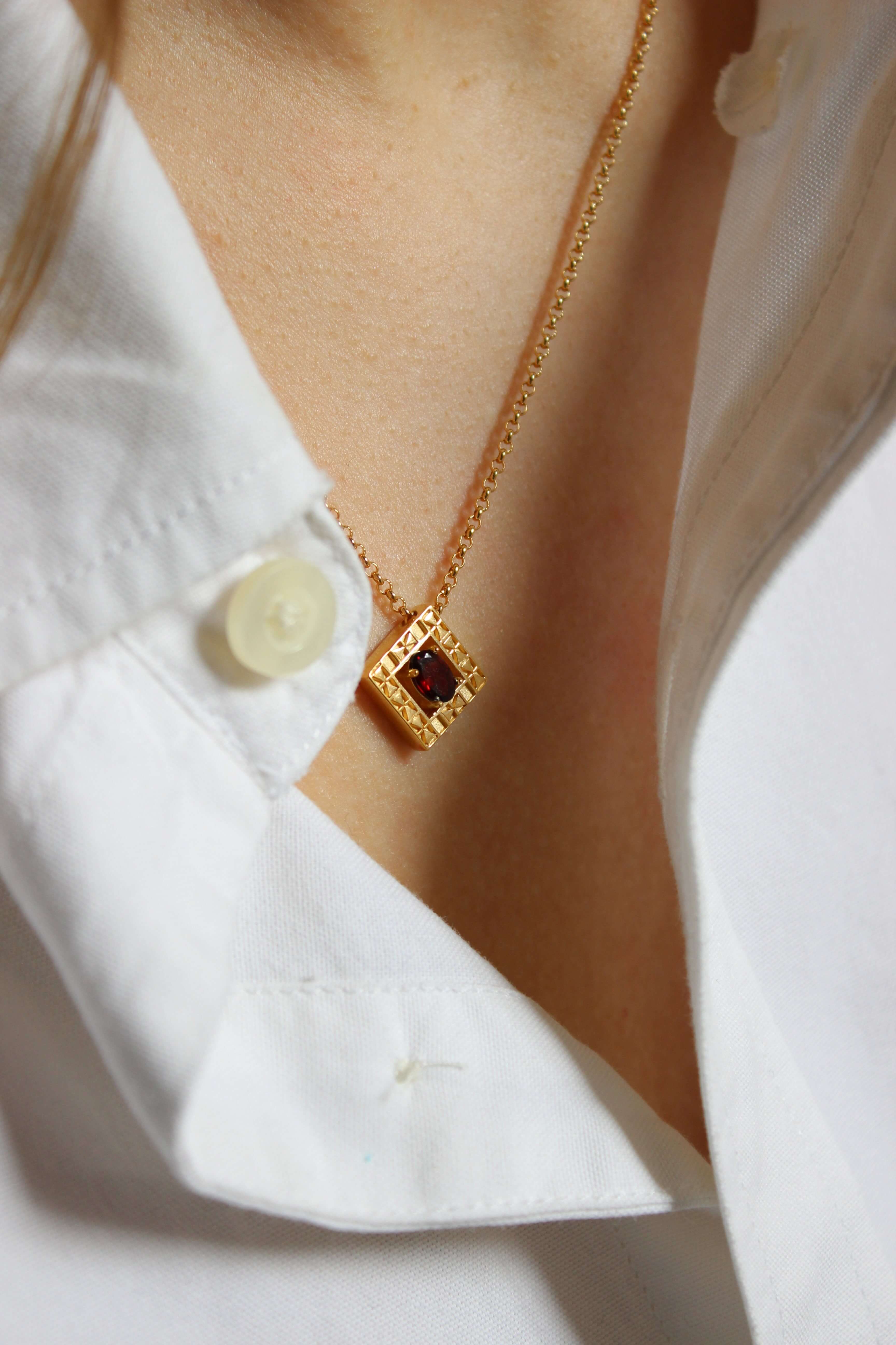 Collana Anamorfosi Argento placcato oro 3