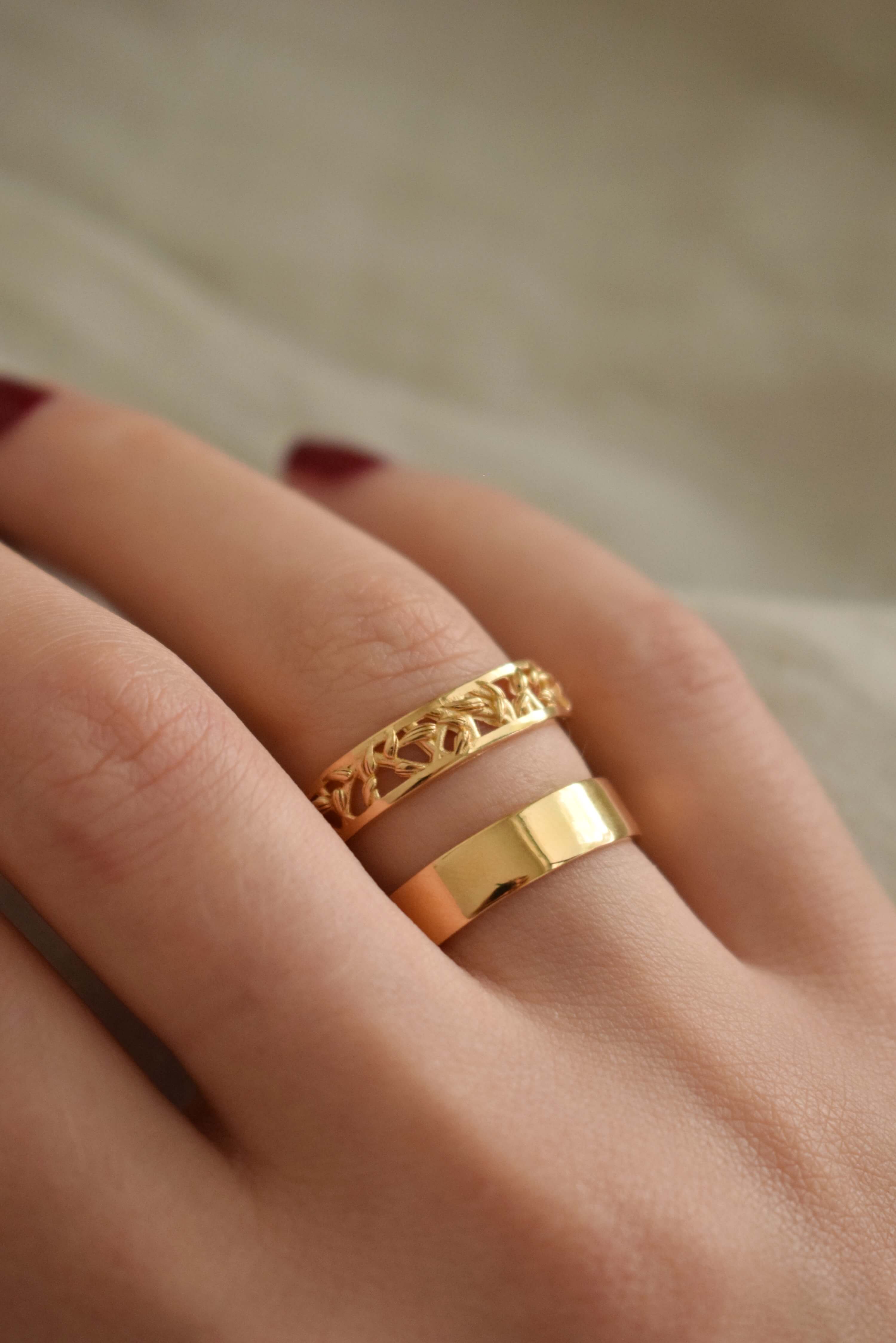 Anello "Metamorfosi" Argento placcato oro 3