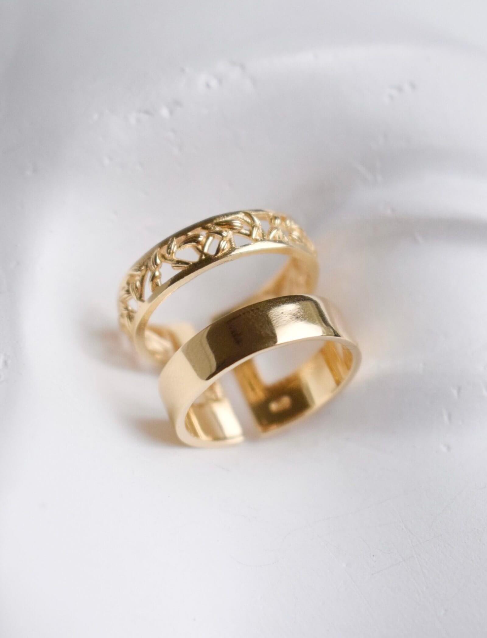 Anello "Metamorfosi" Argento placcato oro 6