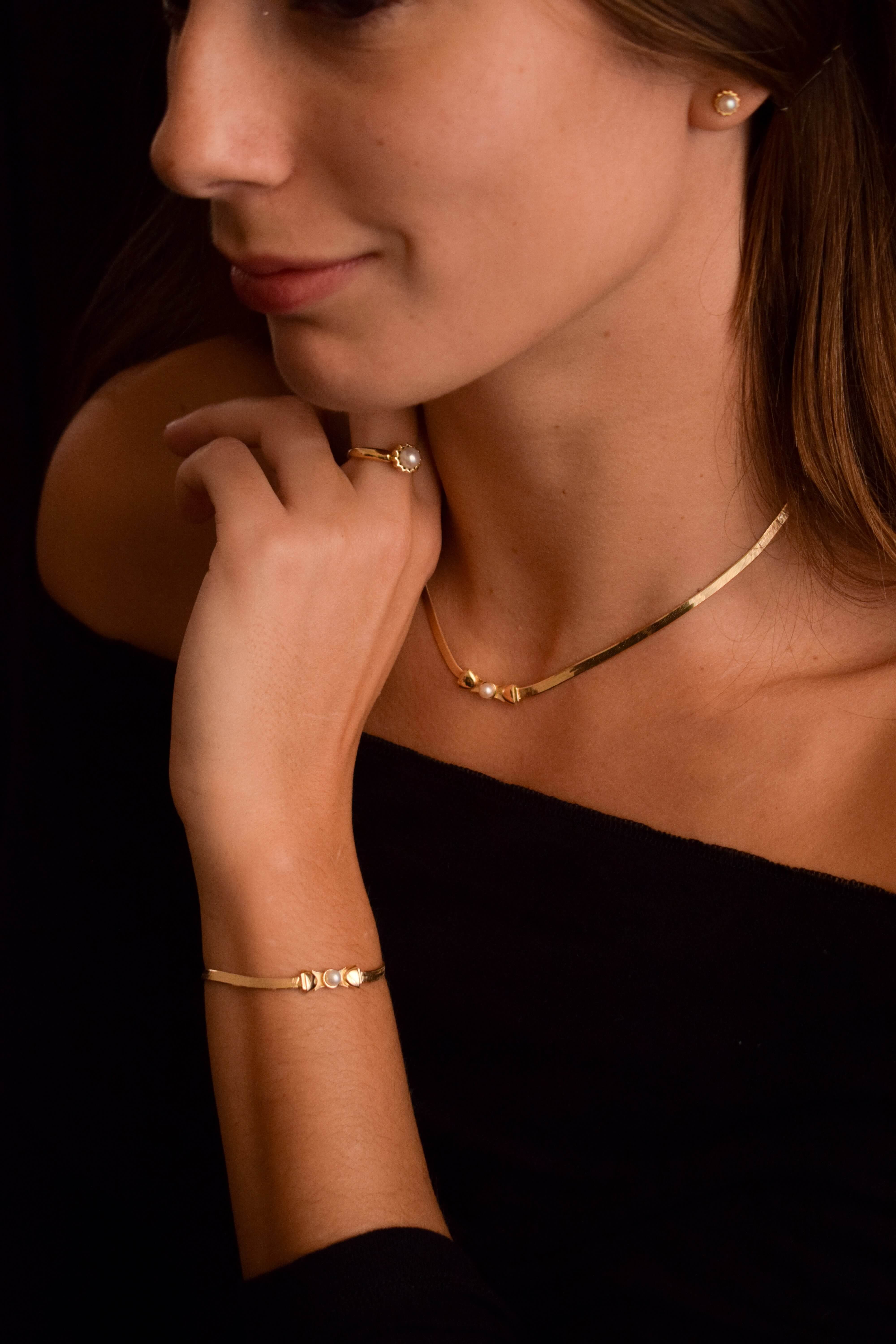 Collana Venere (ancora) Argento placcato oro 2