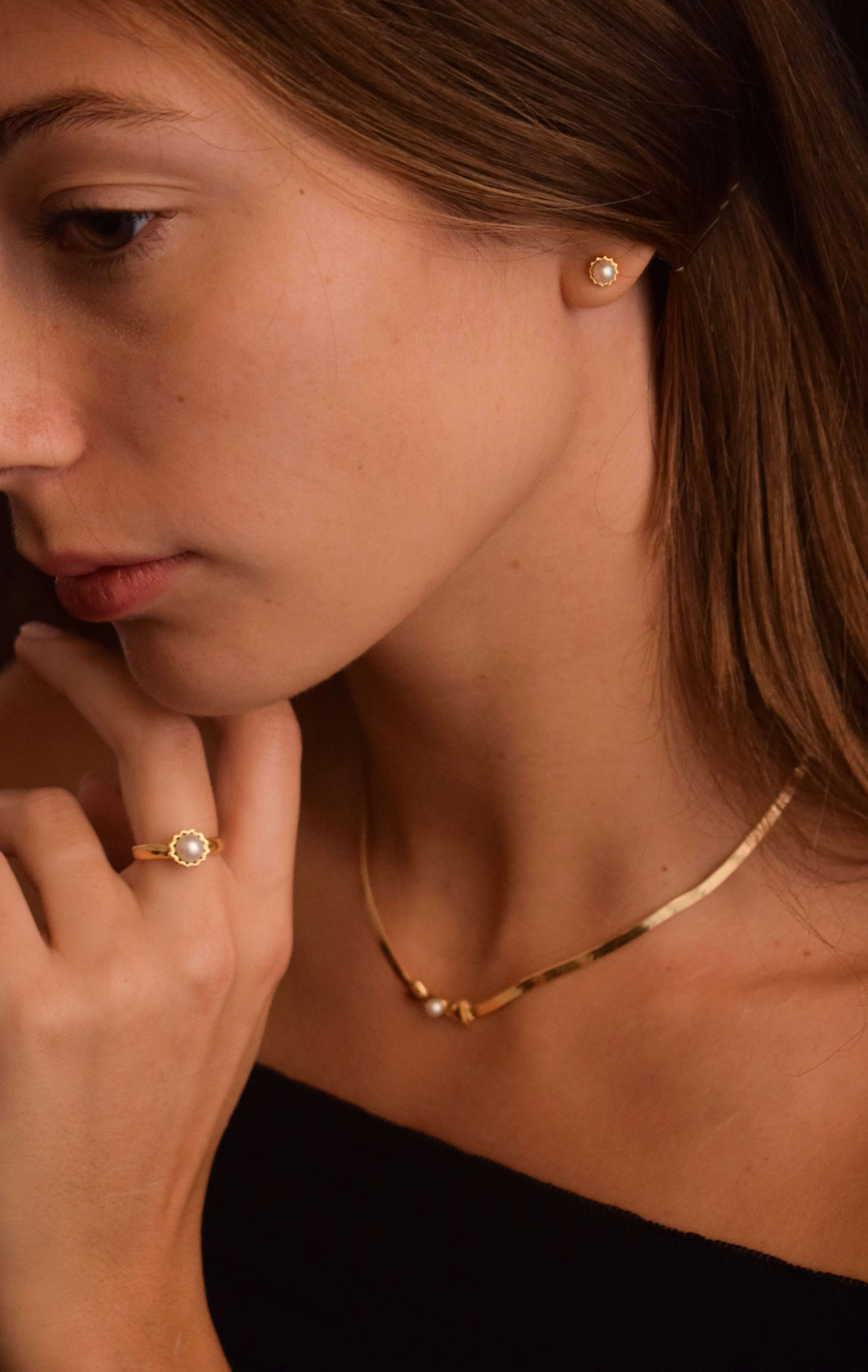 Orecchini Venere Argento placcato oro 1
