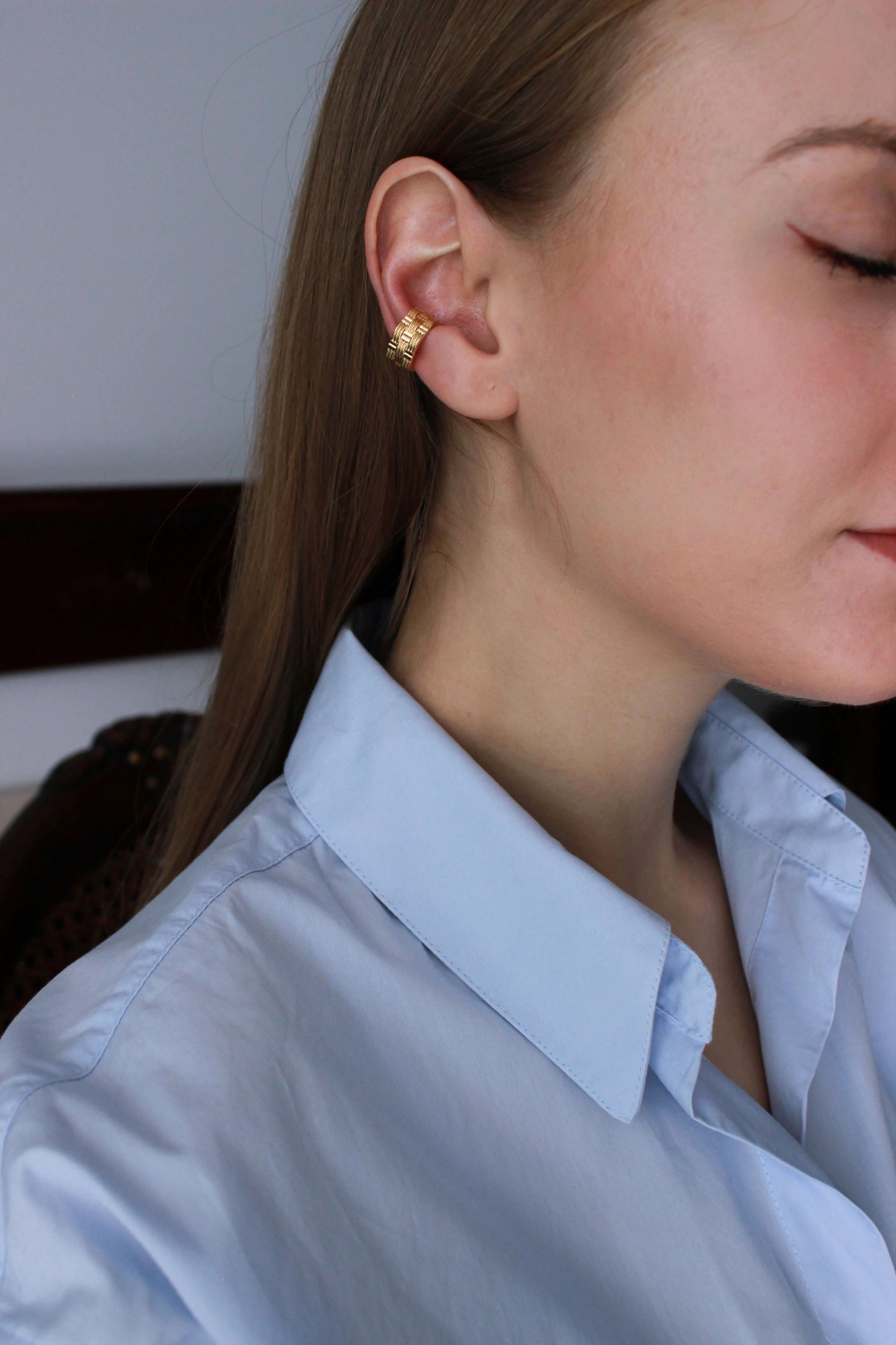 Ear cuff Penelope Argento placcato oro 2