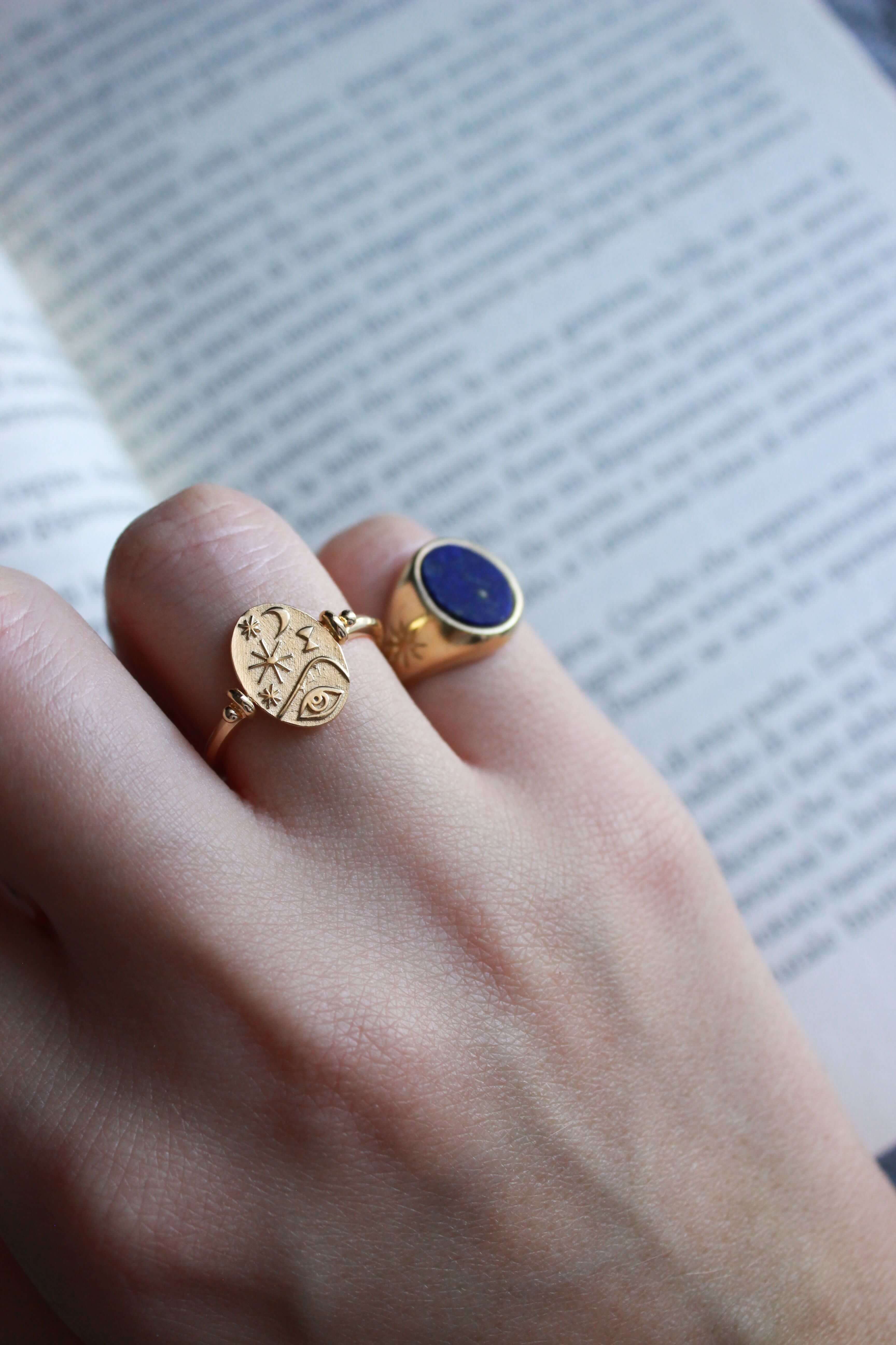 Anello Costellazioni reversibile Argento placcato oro 5