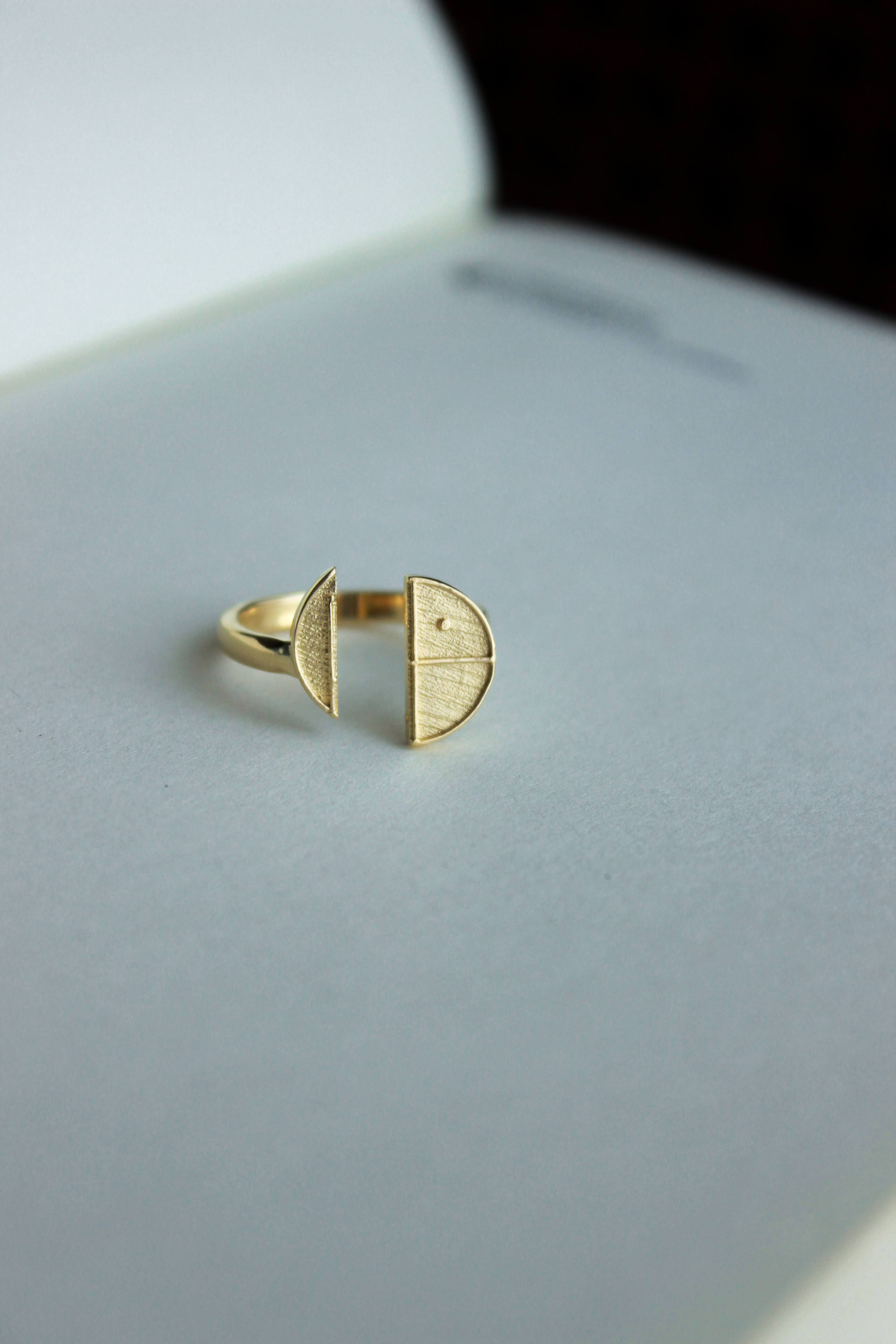 Anello Verso l'Alto Argento placcato oro 3