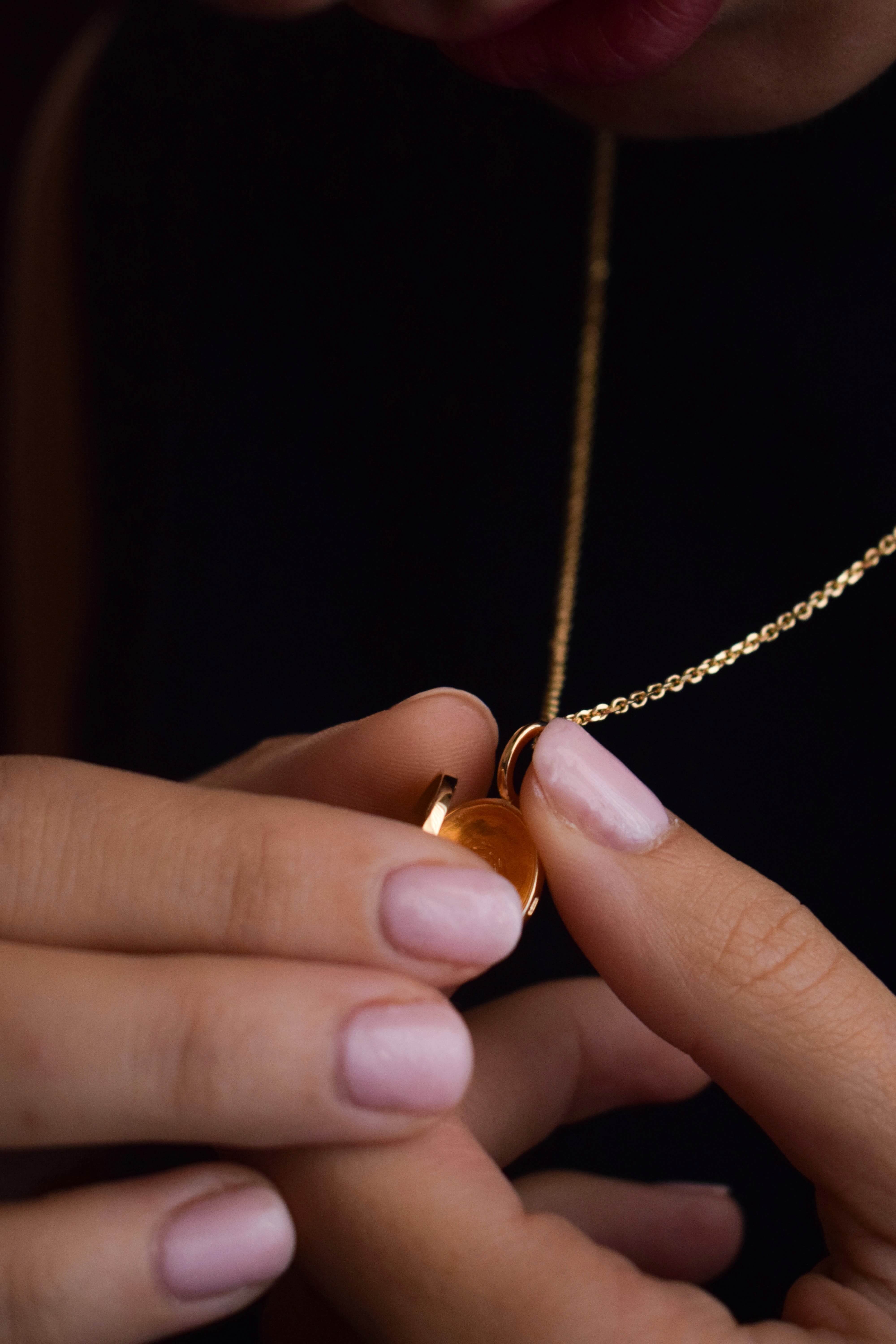Ciondolo Notte stellata apribile Argento placcato oro 3