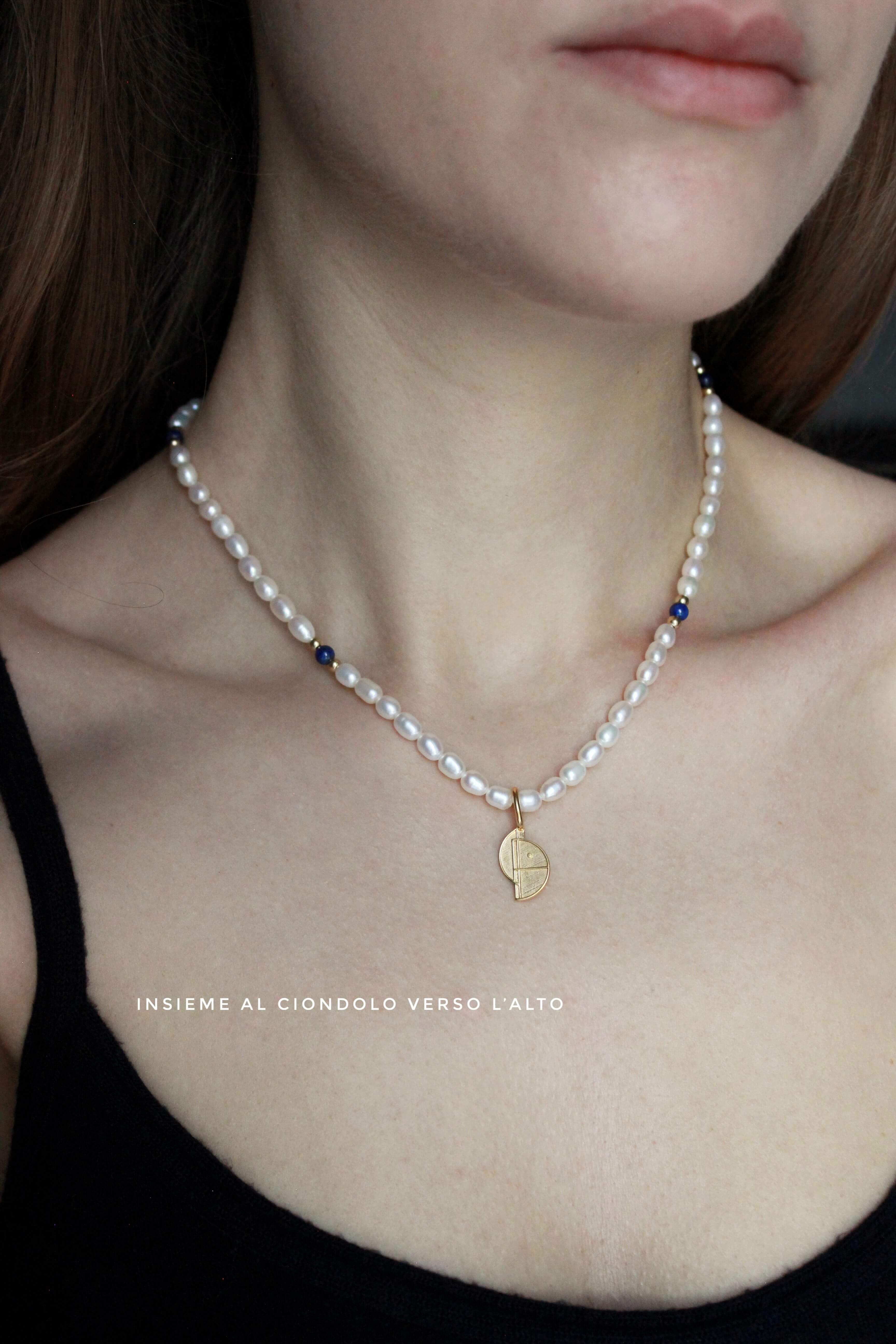 Collana Rhapsody in Blue Argento placcato oro 4