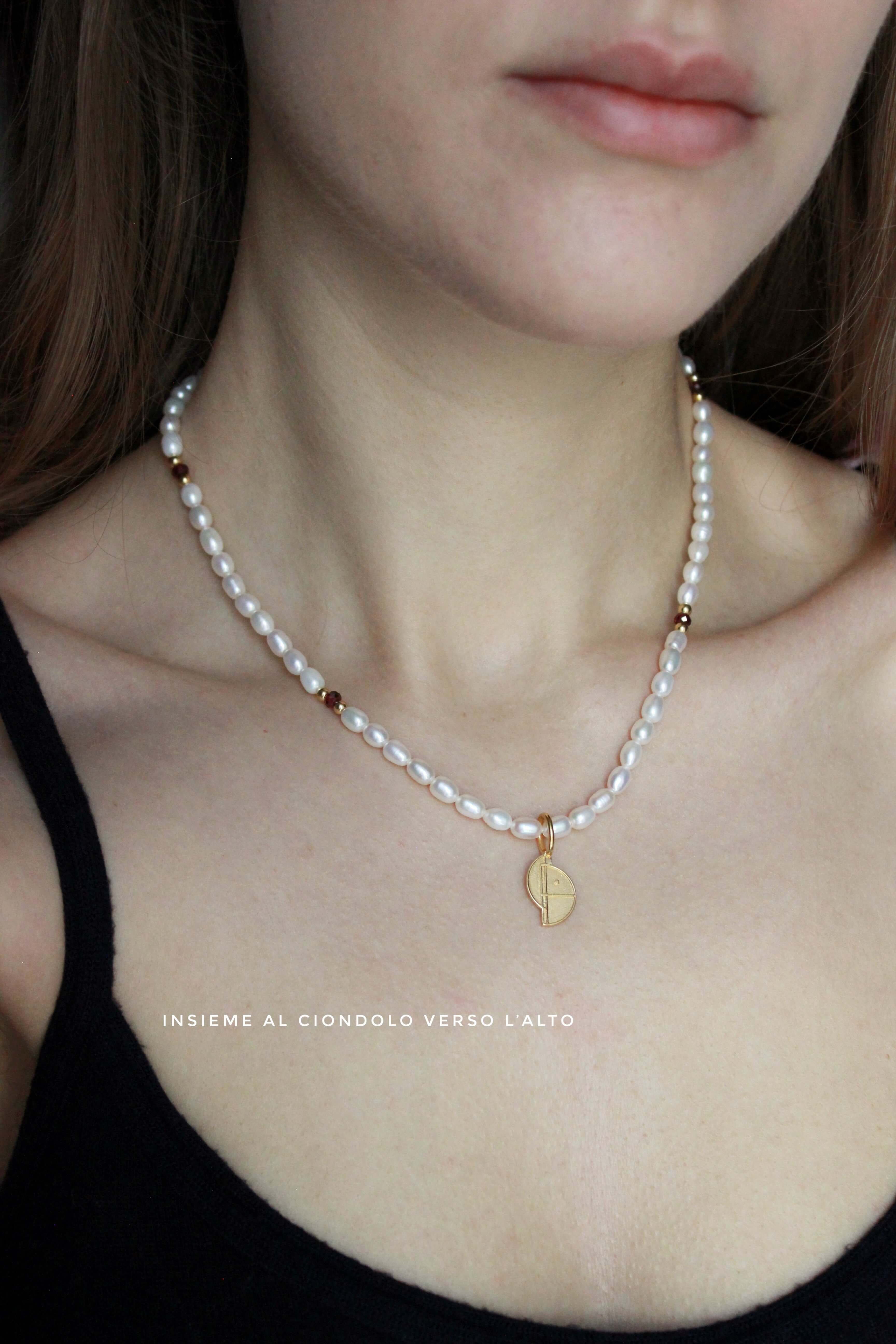 Collana Art Déco Argento placcato oro 4