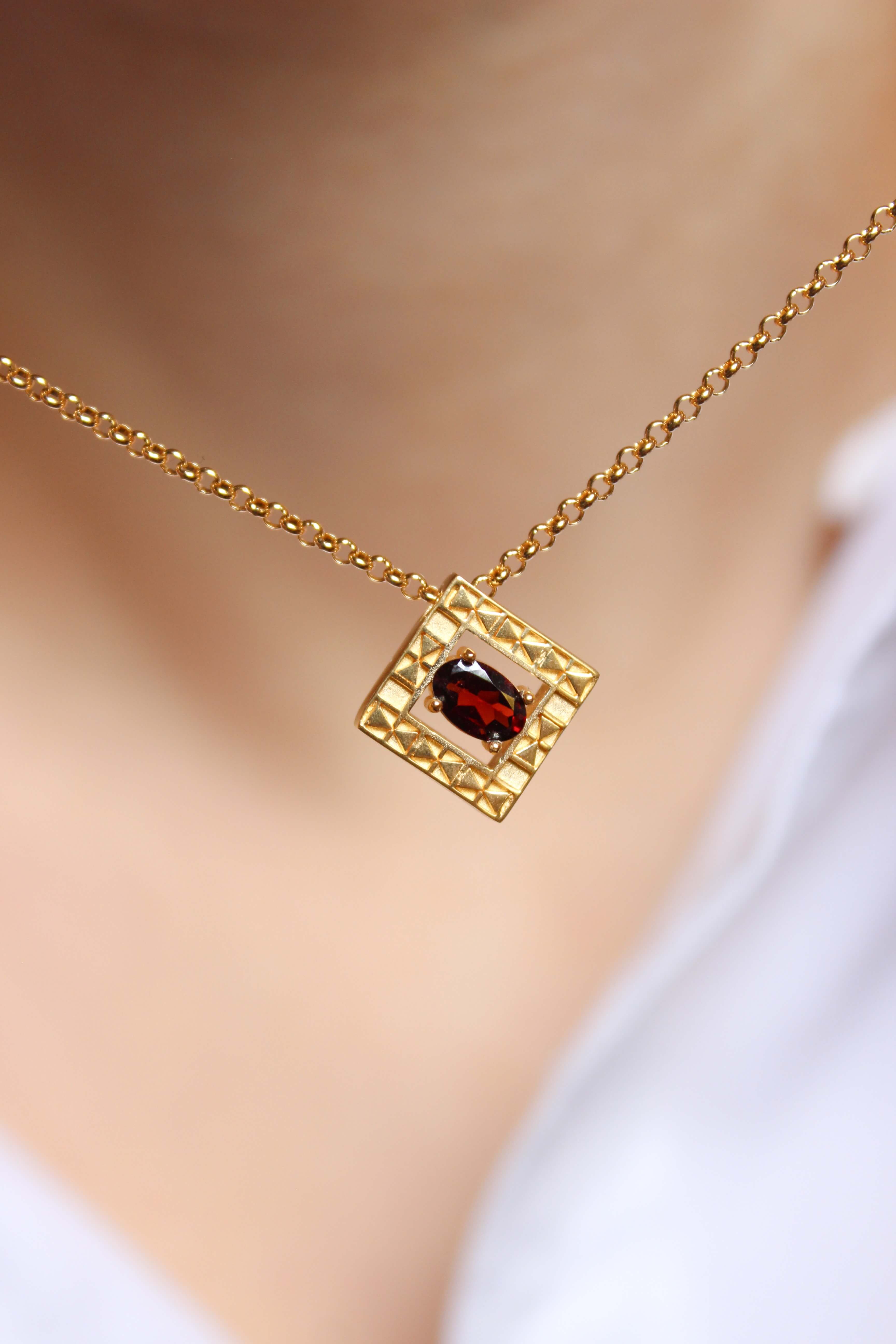 Collana Anamorfosi Argento placcato oro 1