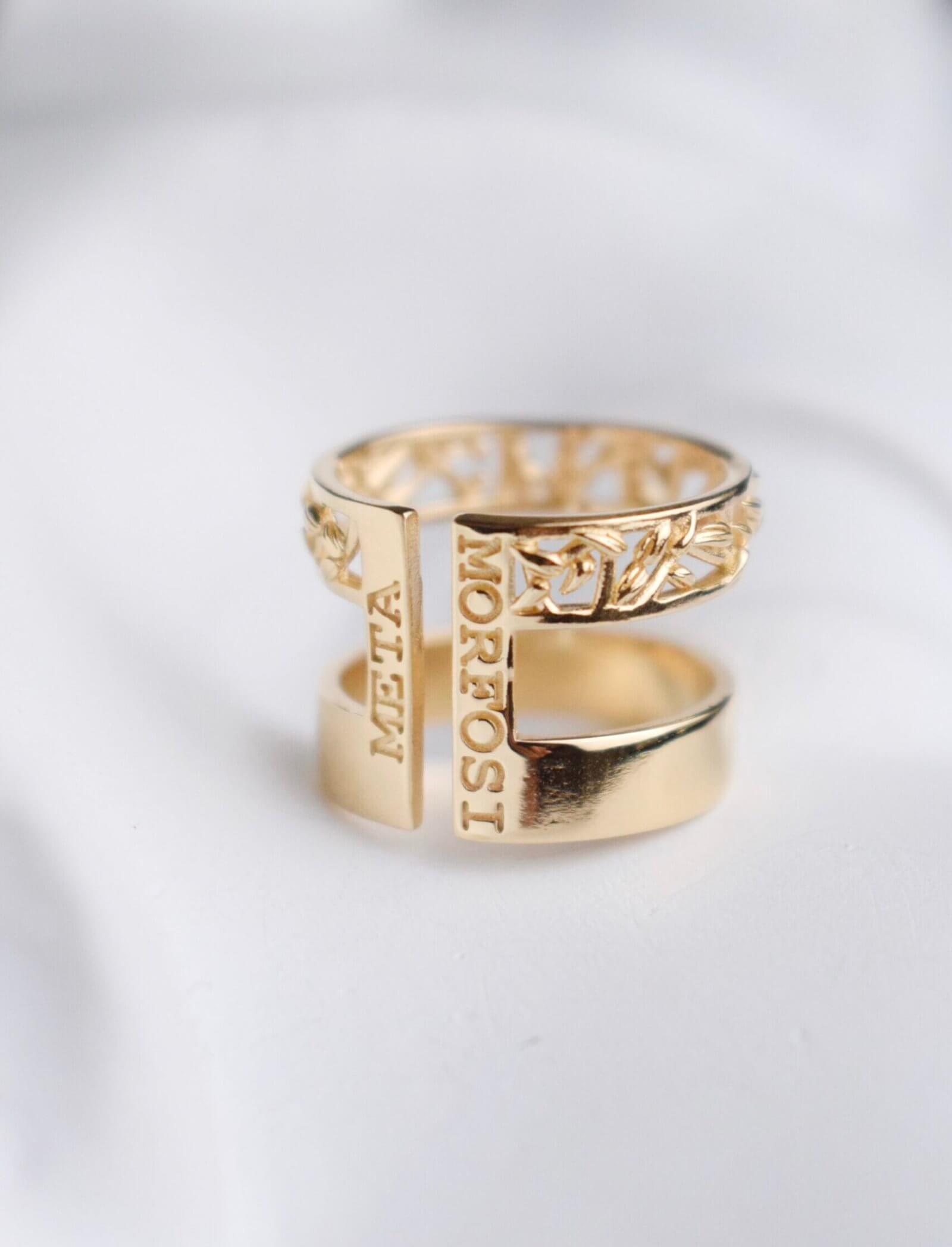 Anello "Metamorfosi" Argento placcato oro 5