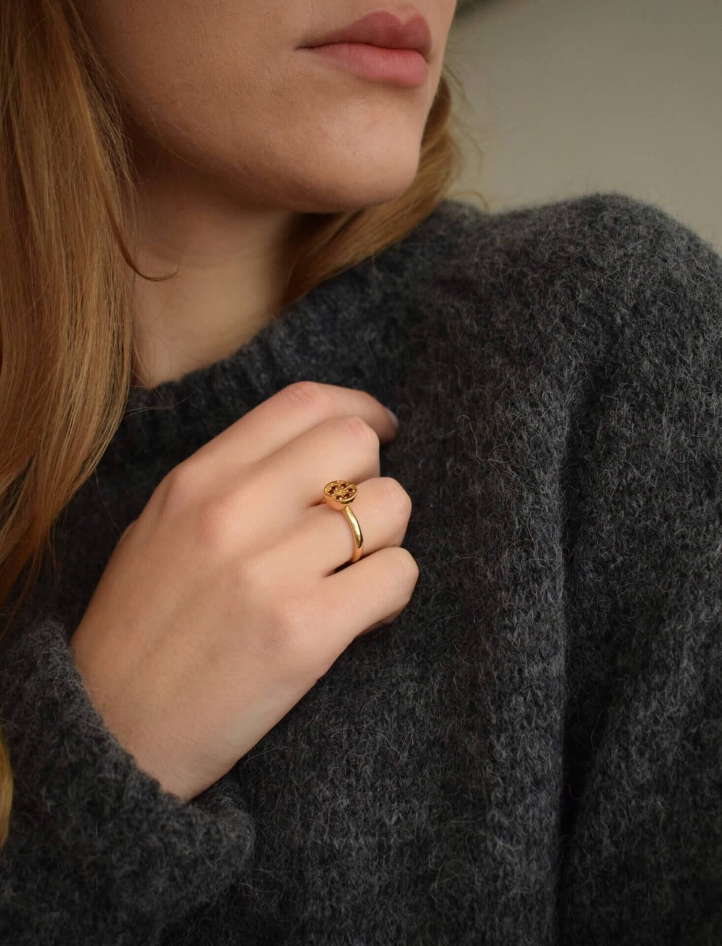 Anello "Persefone" Argento placcato oro 2