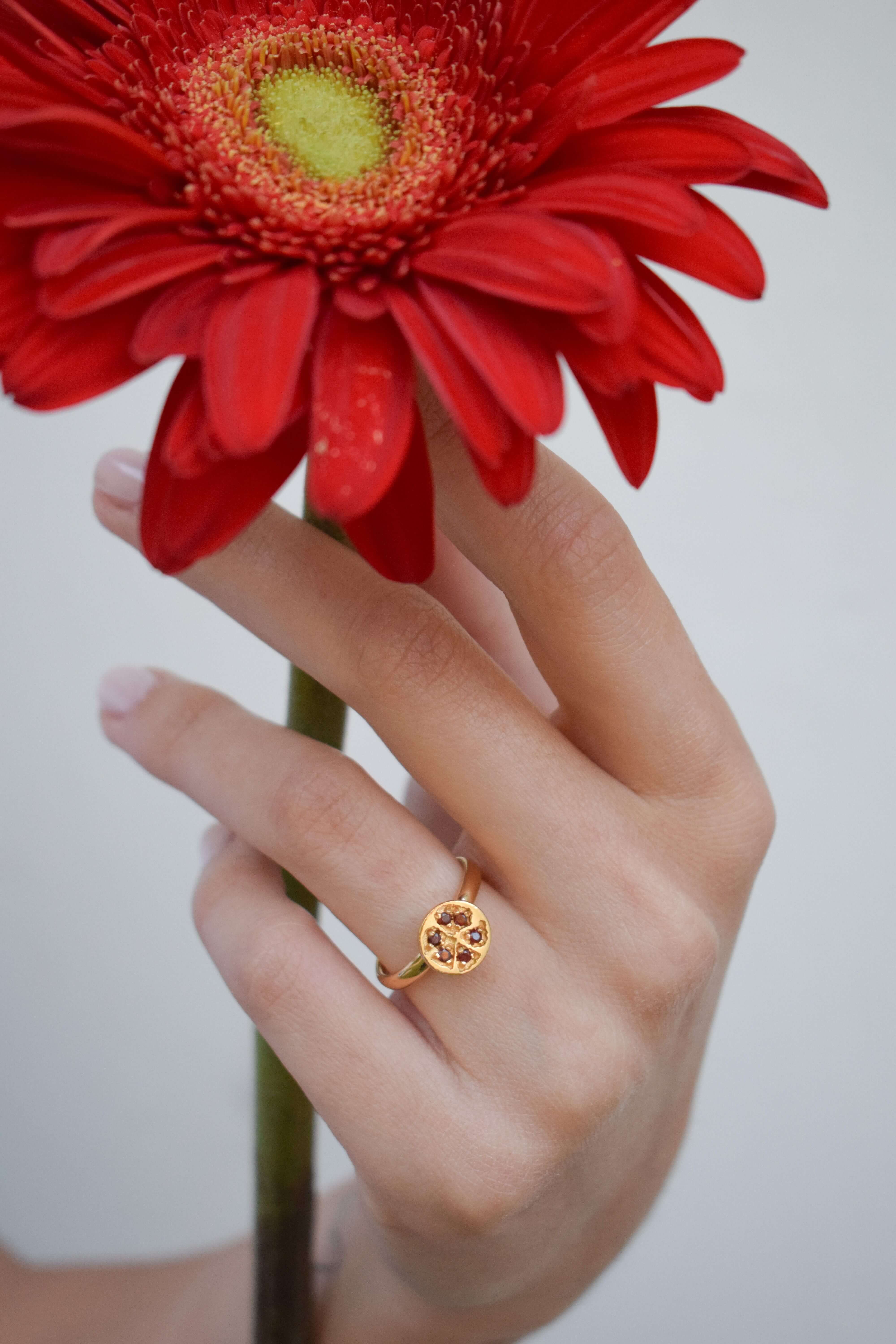 Anello "Persefone" Argento placcato oro 3
