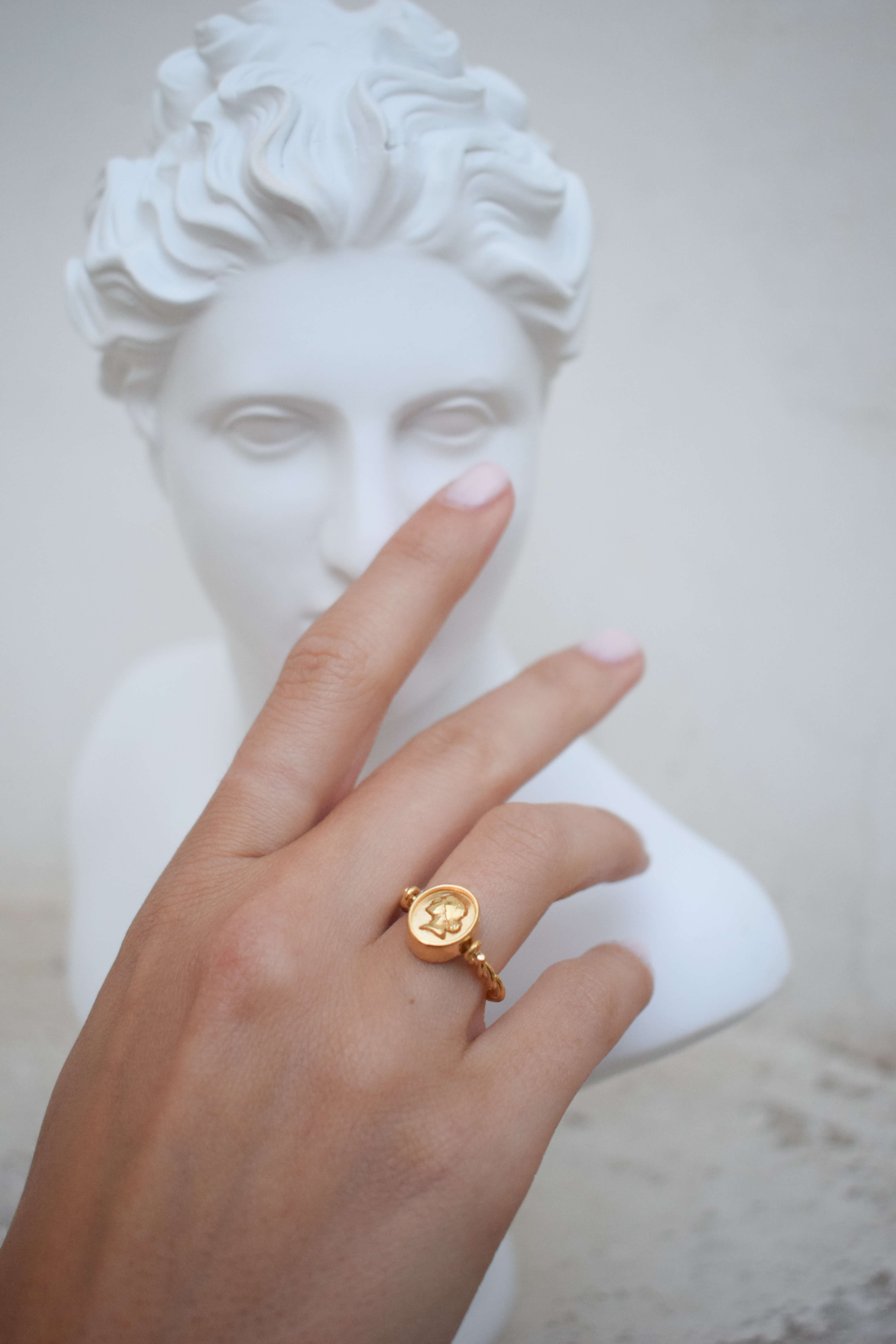 Anello Reversibile "Circe" Argento placcato oro 4
