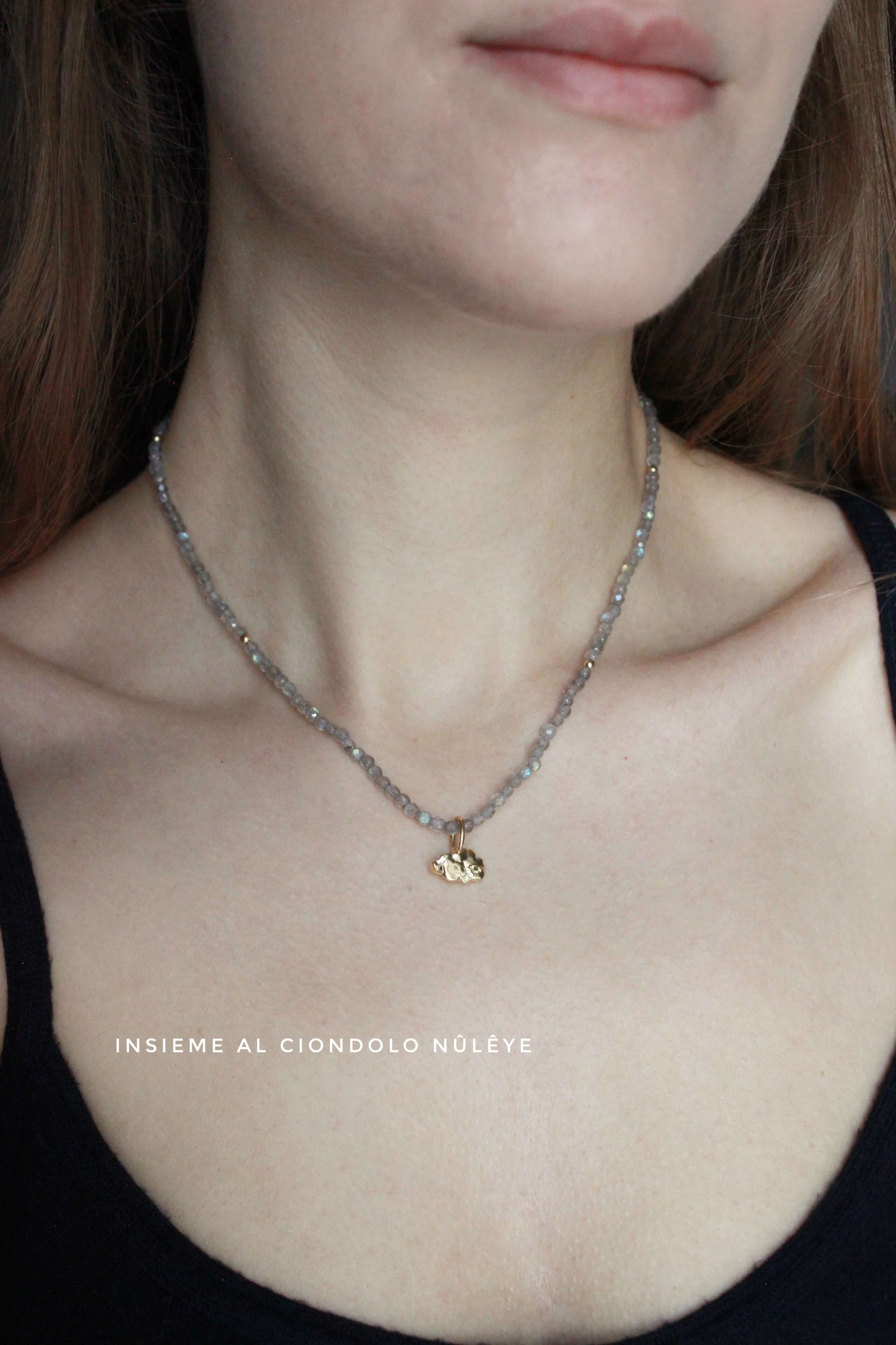 Collana Impressionismo Argento placcato oro 3
