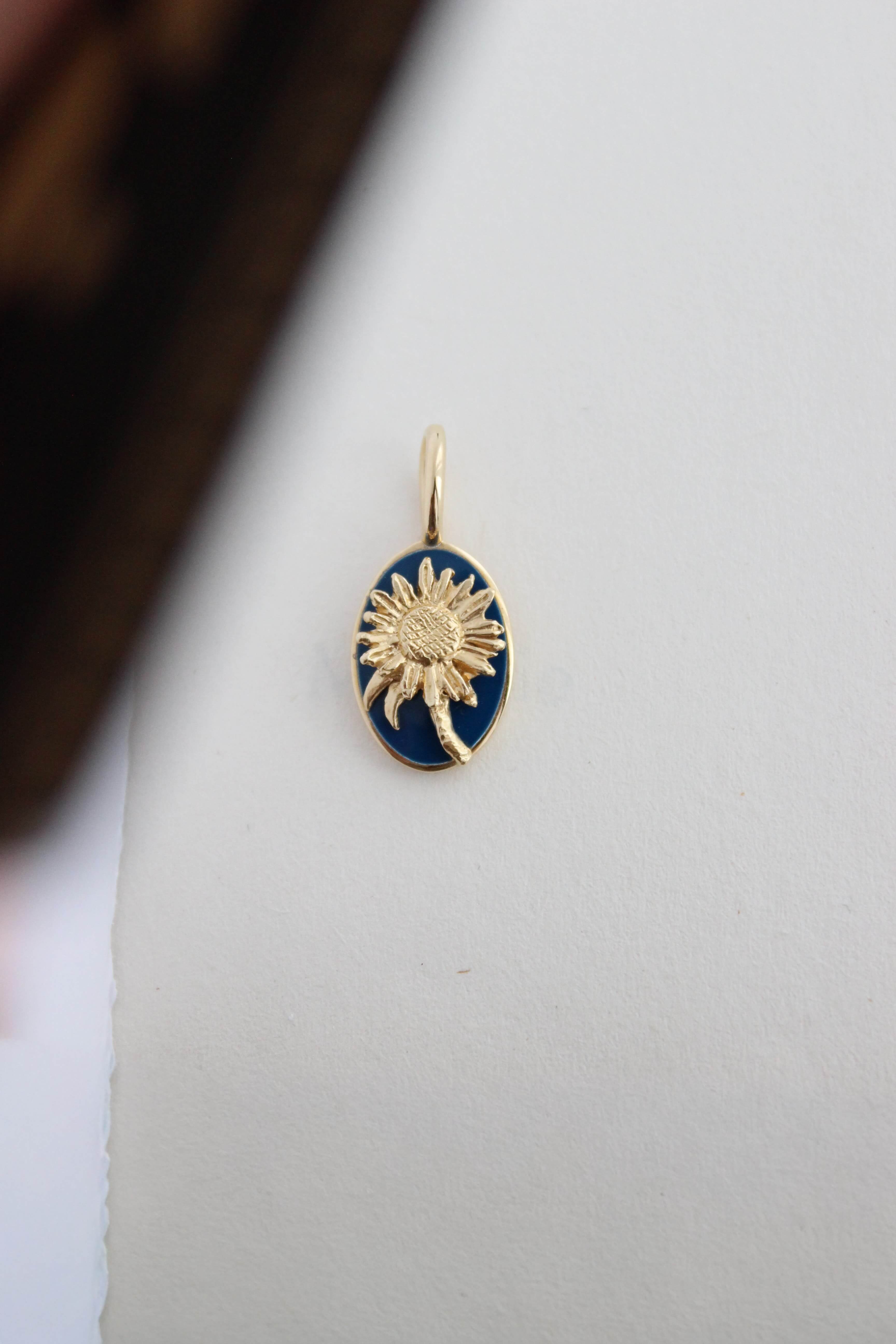 Memoria di un girasole Argento placcato oro 3