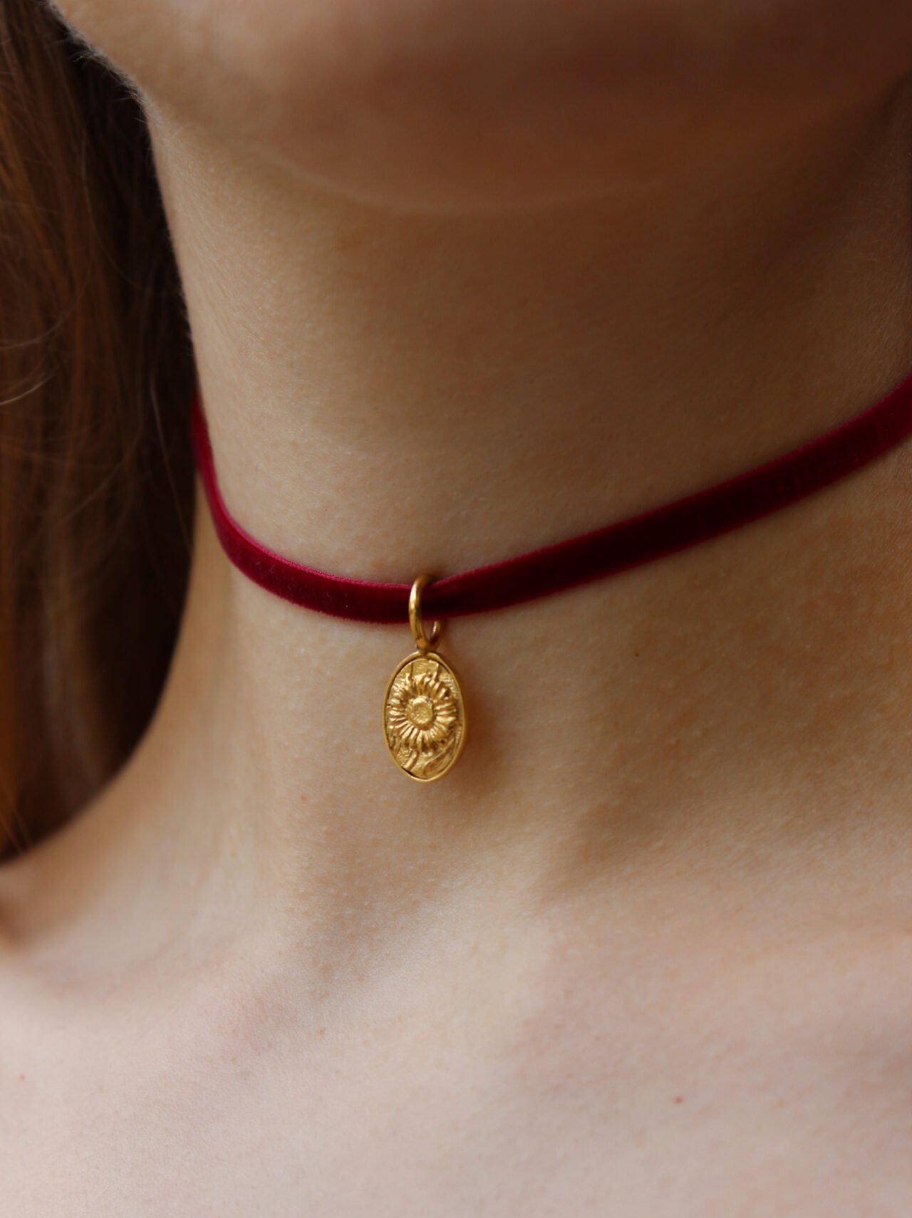 chocker velluto bordeaux