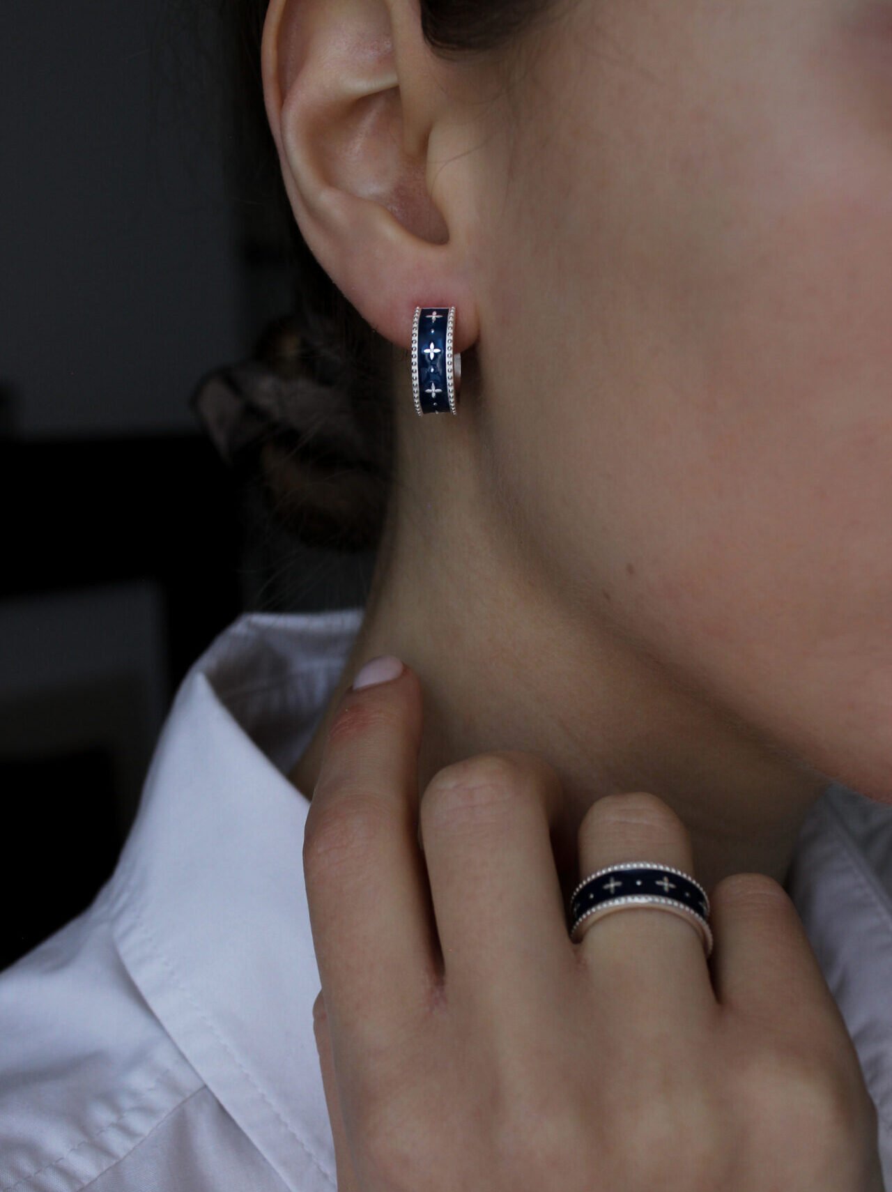 Orecchini rinascente argento indossati 2